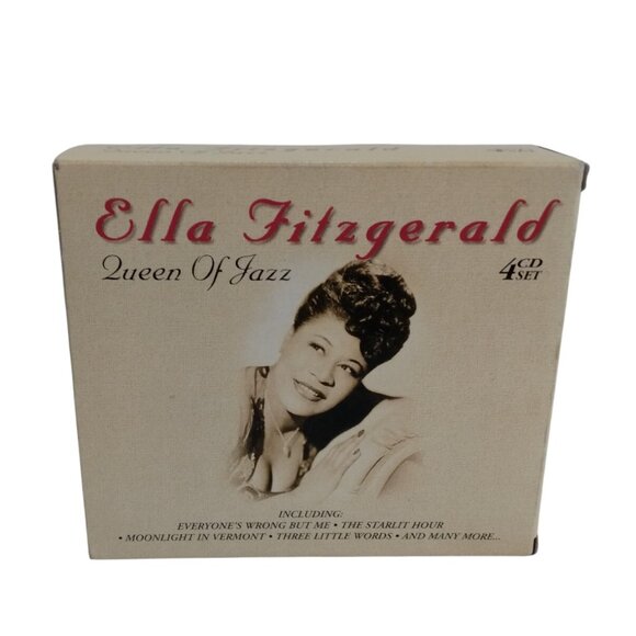 Vintage Ella Fitzgerald "Queen of Jazz" 4 CD Box Set-Cd's Sealed-1999 - Picture 2 of 14